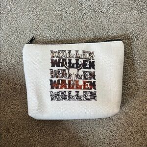 Morgan Wallen White Zipper Pouch with Graphic Design